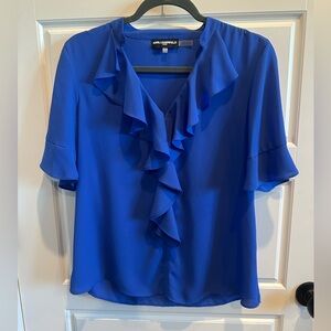 Karl Lagerfeld Paris Ruffle Front Blouse